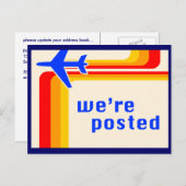 we hebben een bericht geplaatst : retro stripes aankondigingskaart (Voorkant / Achterkant)