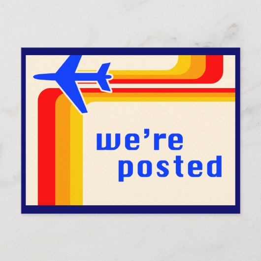 we hebben een bericht geplaatst : retro stripes aankondigingskaart (Voorkant)