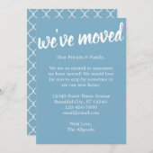 We hebben een blauwe patroonverplaatsing aangekond aankondiging (Voorkant / Achterkant)