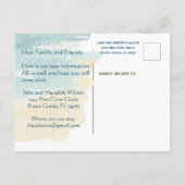 We hebben een budget-strand Ocean Palms verplaatst Aankondigingskaart (Achterkant)