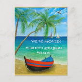 We hebben een budget-strand Ocean Palms verplaatst Aankondigingskaart (Voorkant)