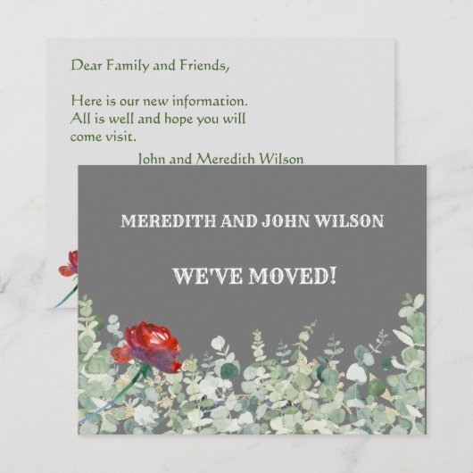 We hebben een budget voor Eucalyptus Green Elegant Aankondiging (Voorkant / Achterkant)