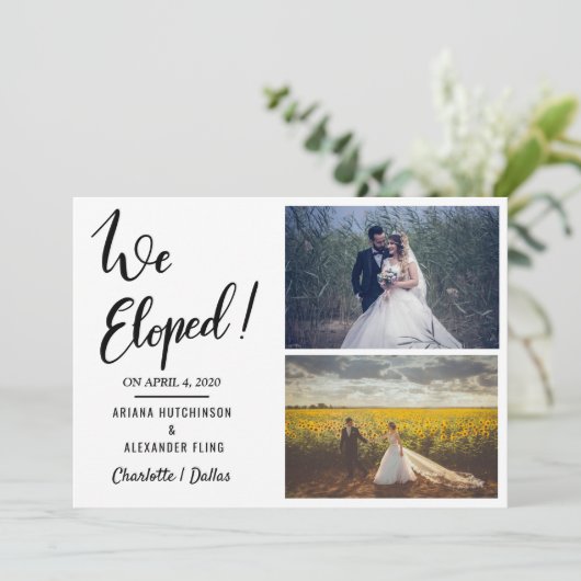 We hebben een Casual tweeduwsfoto met handgeschrev Aankondiging (Staand voorkant)