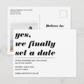 We hebben een datum vet typografie foto opslaan va briefkaart (Voorkant / Achterkant)