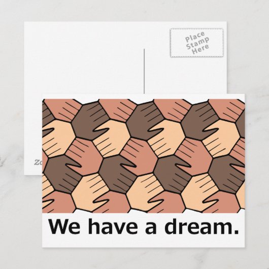 We hebben een droom. briefkaart (Voorkant / Achterkant)