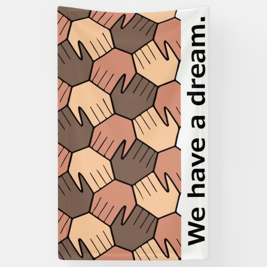 We hebben een droom. spandoek (Verticaal)