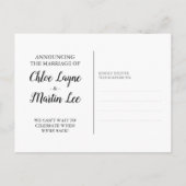 We hebben een eenvoudig Briefkaart voor huwelijksk (Achterkant)