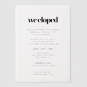 We hebben een eenvoudige chic weggelaten vellum uitnodigingen (Voorkant)