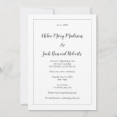 We hebben een eenvoudige huwelijksaankondiging met kaart (Achterkant)