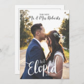 We hebben een eenvoudige huwelijksaankondiging met kaart (Voorkant / Achterkant)