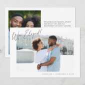 We hebben een eenvoudige minimalistische foto van  aankondiging (Voorkant / Achterkant)