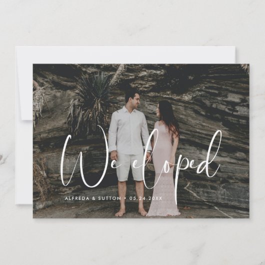 We hebben een Elegant en een moderne trouwfoto gem Aankondiging (Voorkant)