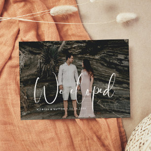 We hebben een Elegant en een moderne trouwfoto gem Aankondiging