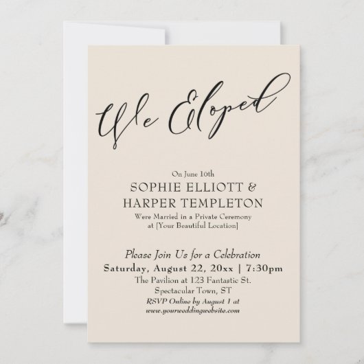 We hebben een , elegante, eenvoudige Cream Celebra Kaart (Voorkant)