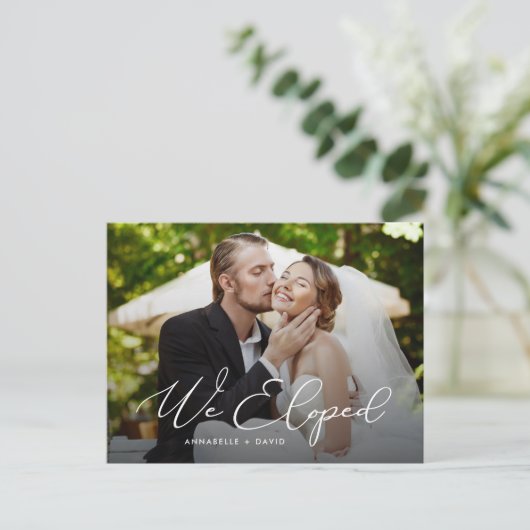 We hebben een elegante trouwfoto gemaakt briefkaart (Staand voorkant)