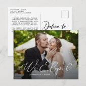 We hebben een elegante trouwfoto gemaakt briefkaart (Voorkant / Achterkant)