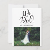 We hebben een Elopement Foto gemaakt Kaart (Voorkant)