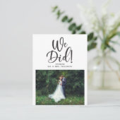 We hebben een Elopement Foto gemaakt Kaart (Staand voorkant)