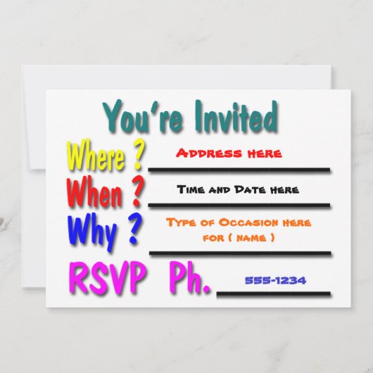 We hebben een feest!!!!! kaart (Achterkant)