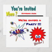 We hebben een feest!!!!! kaart (Voorkant / Achterkant)