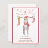 We hebben een feestdag verplaatst... die een kerst aankondigingskaart (Voorkant / Achterkant)