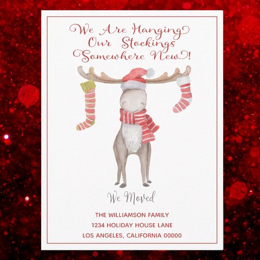 We hebben een feestdag verplaatst... die een kerst aankondigingskaart