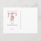 We hebben een feestdag verplaatst... die een kerst aankondigingskaart (Achterkant)