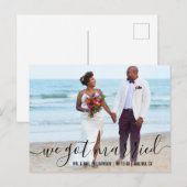 We hebben een foto van de huwelijksontwikkeling. briefkaart (Voorkant / Achterkant)