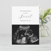 We hebben een geheime Baby aankondiging Kaart geho (Staand voorkant)