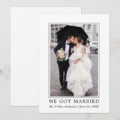 We hebben een gehuwd modern minimalistisch simpel aankondiging (Voorkant / Achterkant)