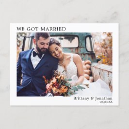 We hebben een gehuwd modern minimalistisch simpel briefkaart
