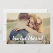 We hebben een gehuwd modern modern script, aangepa aankondiging (Voorkant)