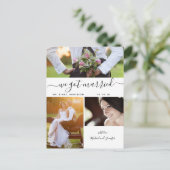 We hebben een gehuwd script 3Photo Collage Wedding Briefkaart (Staand voorkant)