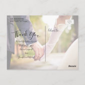 We hebben een gehuwd script 3Photo Collage Wedding Briefkaart (Achterkant)