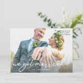 We hebben een gehuwd script, typografie en foto's  kaart (Staand voorkant)