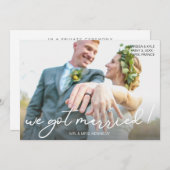 We hebben een gehuwd script, typografie en foto's  kaart (Voorkant / Achterkant)