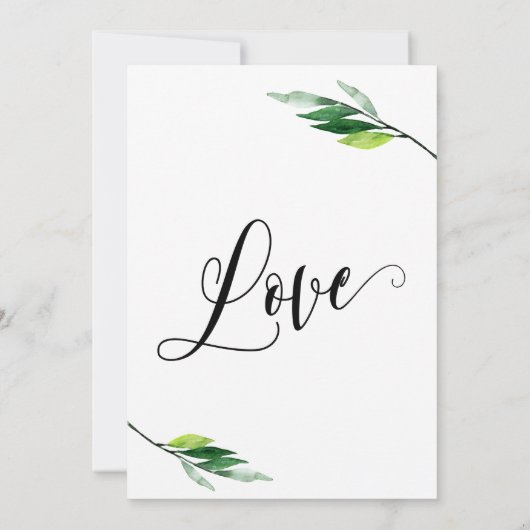 We hebben een gehuwd vouwscript en Greenery Kaart (Achterkant)