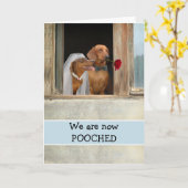 We hebben een gehuwde aankondiging met Dachshunds (Gele Bloem)