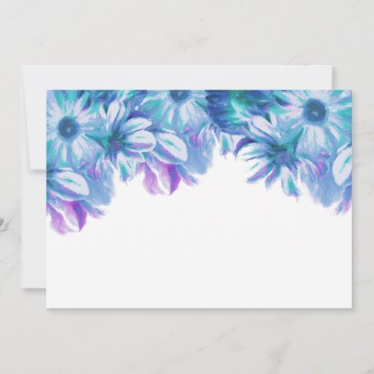 We hebben een gehuwde blauwe Floral bruiloft. Kaart (Achterkant)