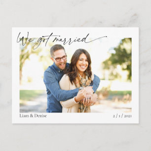 We hebben een gehuwde bruiloft-koninklijke Elope. Briefkaart