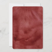 We hebben een gehuwde Burgundy Waterverf bruiloft Kaart (Achterkant)