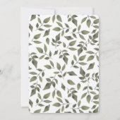 We hebben een gehuwde eenvoudige Greenery Wedding  Kaart (Achterkant)