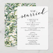 We hebben een gehuwde eenvoudige Greenery Wedding  Kaart (Voorkant / Achterkant)