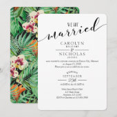 We hebben een gehuwde Floral Tropical Wedparty Kaart (Voorkant / Achterkant)