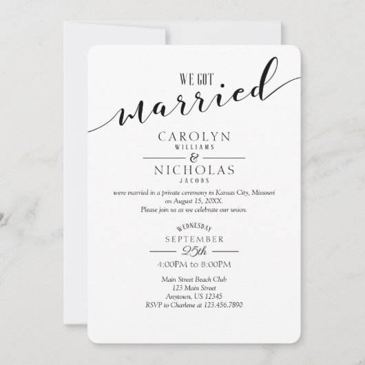 We hebben een gehuwde Floral Tropical Wedparty Kaart (Voorkant)