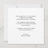 We hebben een gehuwde foto-weddenschap aankondiging (Achterkant)