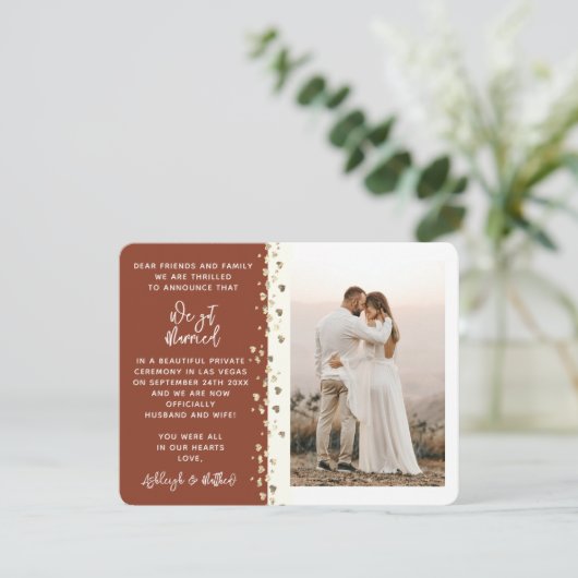 We hebben een gehuwde Glitter Heart Foto Autumn Go Kaart (Staand voorkant)