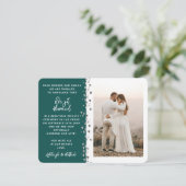 We hebben een gehuwde Glitter Heart Foto Blauwgroe Kaart (Staand voorkant)