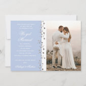 We hebben een gehuwde glitter Heart Foto Blue Whit Kaart (Voorkant)