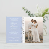 We hebben een gehuwde glitter Heart Foto Blue Whit Kaart (Staand voorkant)